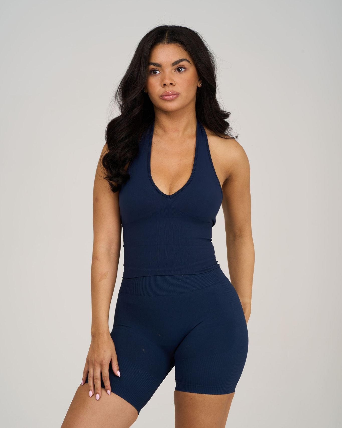Elevate Sculpting Shapewear Top Halterneck | Midnight Navy