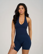 Elevate Sculpting Shapewear Top Halterneck | Midnight Navy