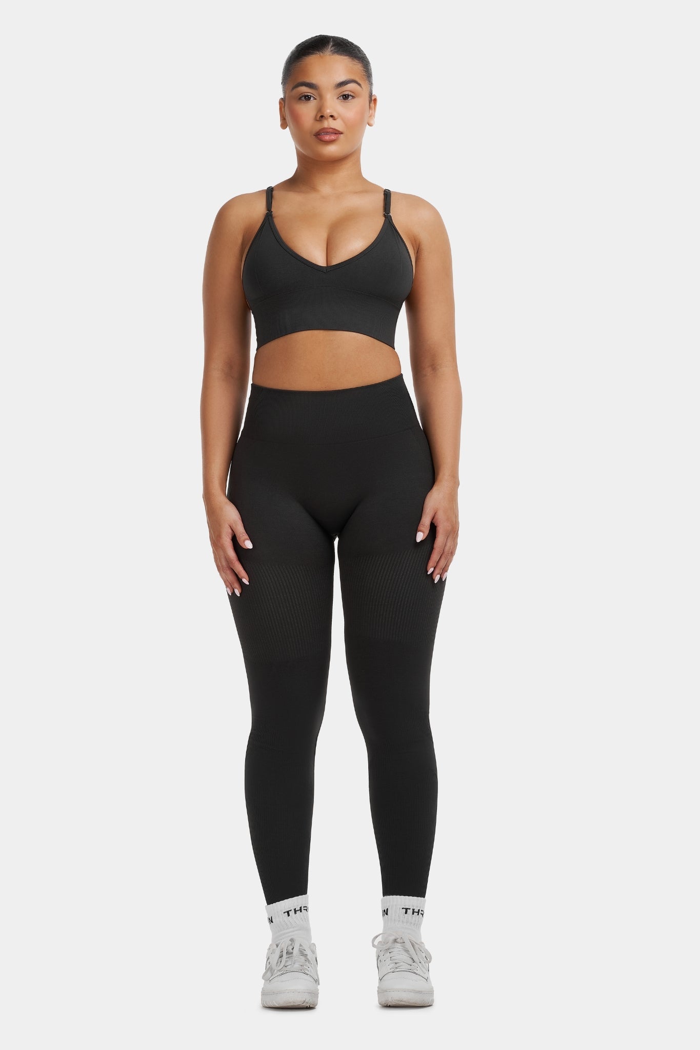 SculptV2 Ribbed Contour Leggings - Charcoal Grey