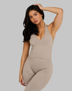 Elevate Sculpting Shapewear Top Halterneck | Latte