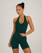 Elevate Sculpting Shapewear Top Halterneck | Pine Green