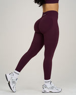 Elevate Ribbed Contour Leggings | Winter Plum