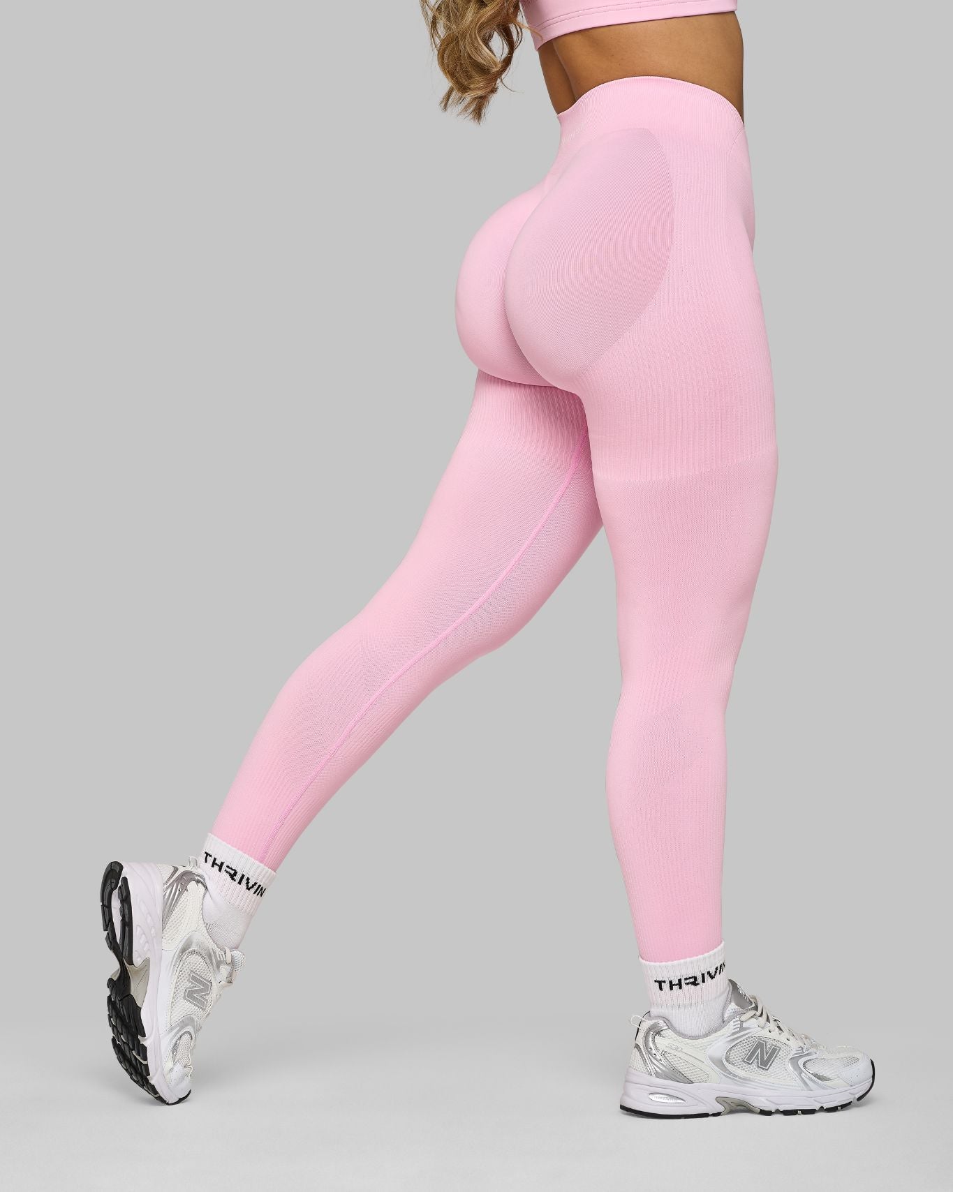 Chiara Sweetheart Ribbed Contour Leggings | Candy Pink
