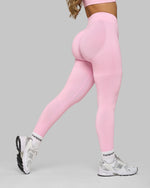 Elevate Ribbed Mid-Waisted Contour Leggings | Candy Pink