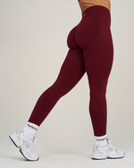 Elevate Ribbed Contour Leggings | Fine Wine