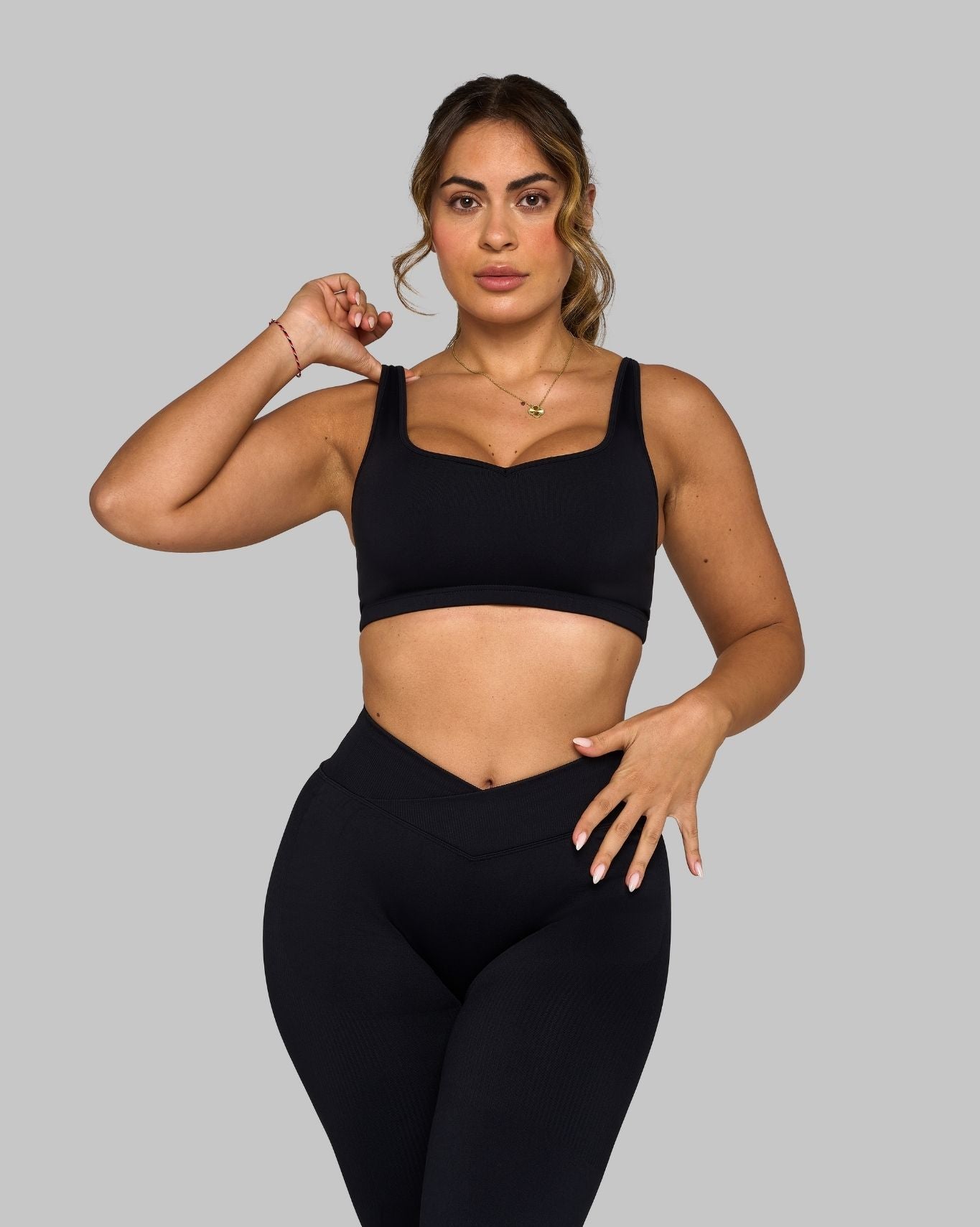 Elevate™ Sweetheart Impact Bra | Night Black