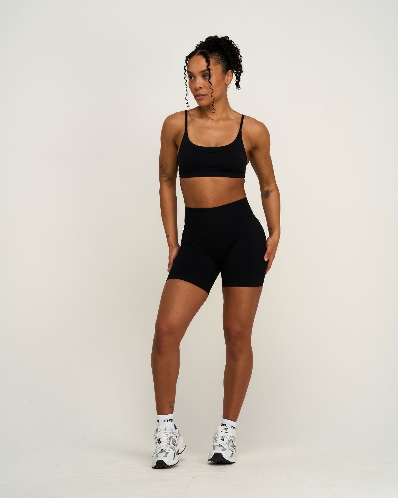 Seamless Layered Bra | Black Pulse