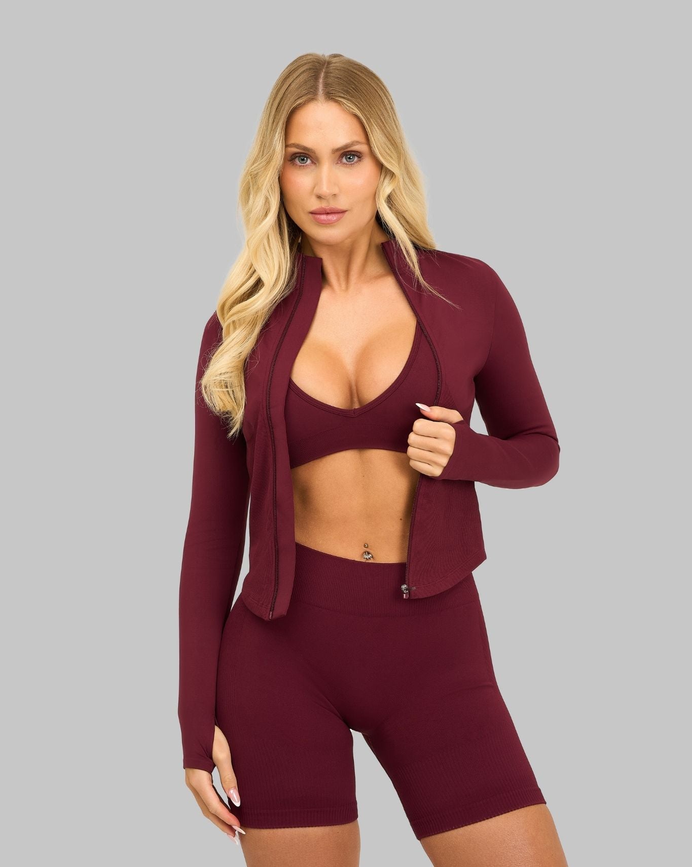 Elevate Sculpt Shapewear Jacket | Cranberry