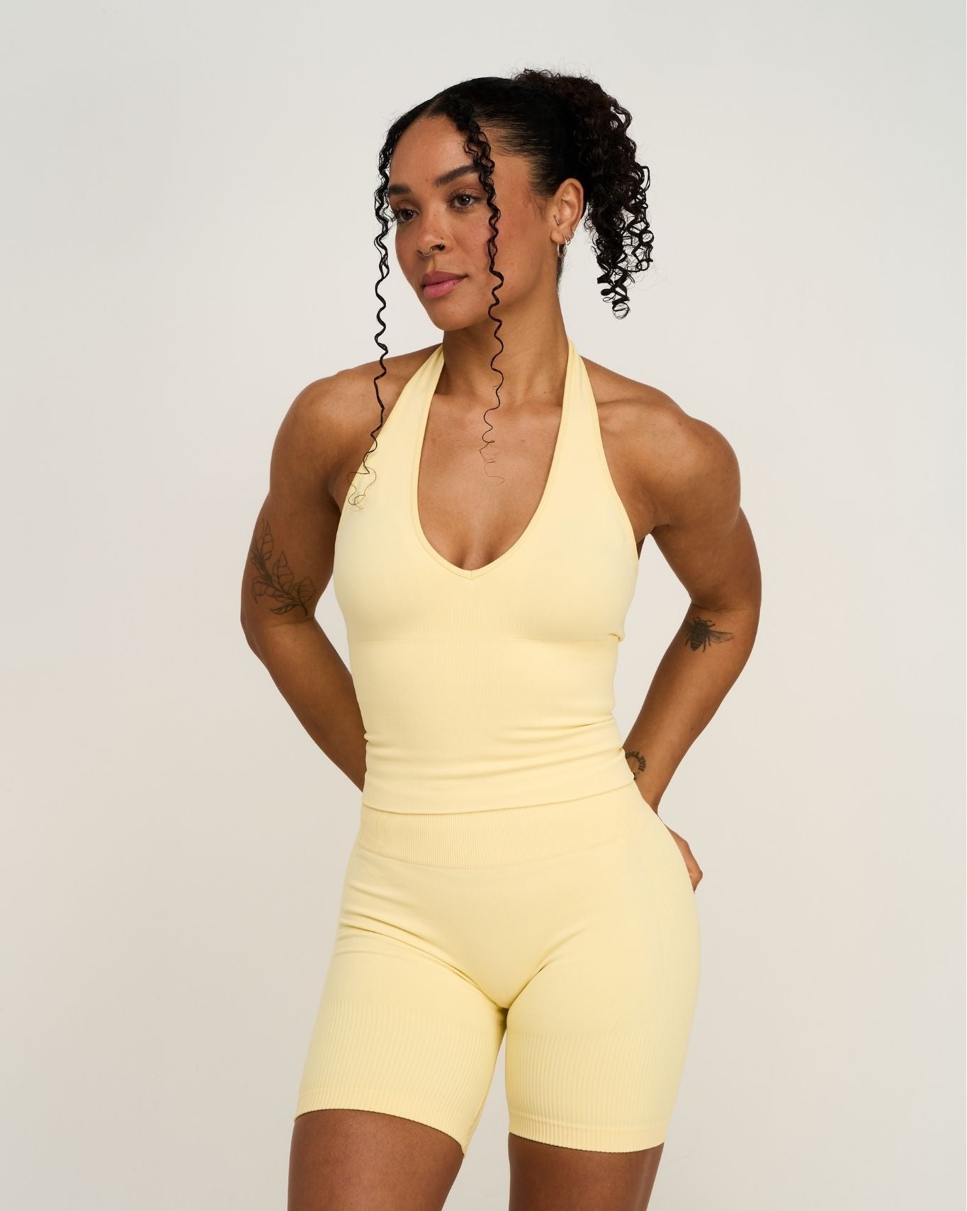 Elevate™ Sculpting Seamless Halterneck Top | Golden Butter