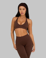 Elevate V-Neck Sculpt Seamless Bra | Bourbon Brown