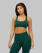 Elevate Medium Impact Bra | Pine Green