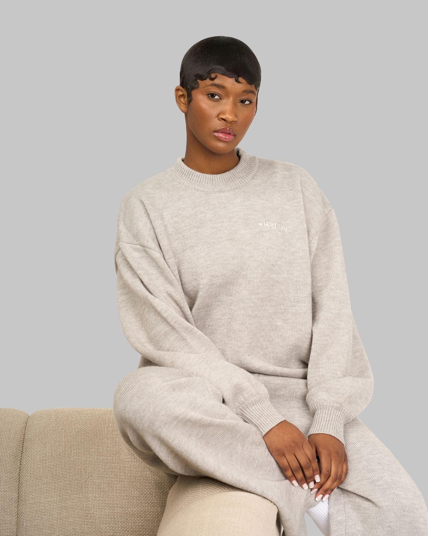 Essential Knitted Sweater | Stone