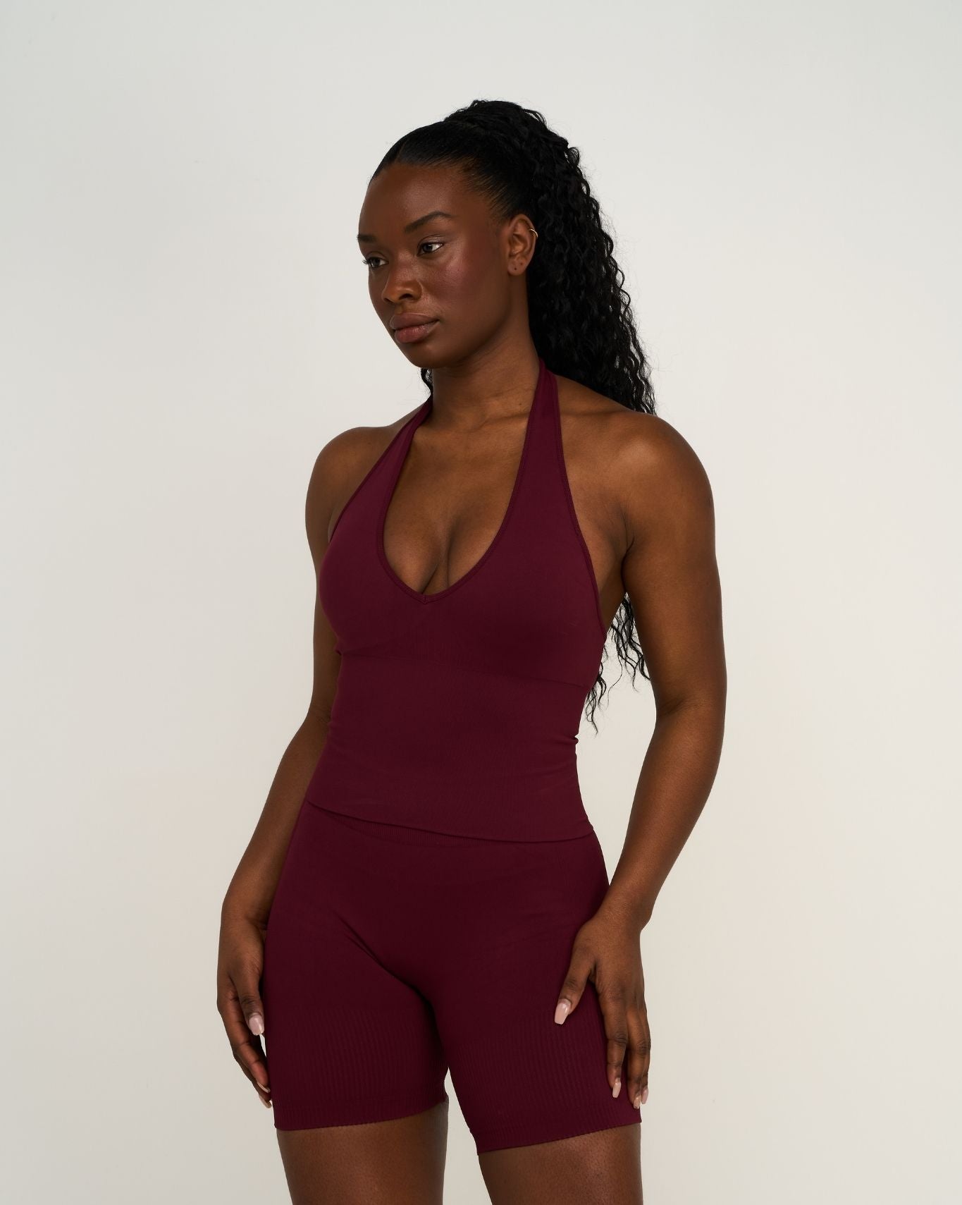 Elevate™ Sculpting Seamless Halterneck Top | Merlot