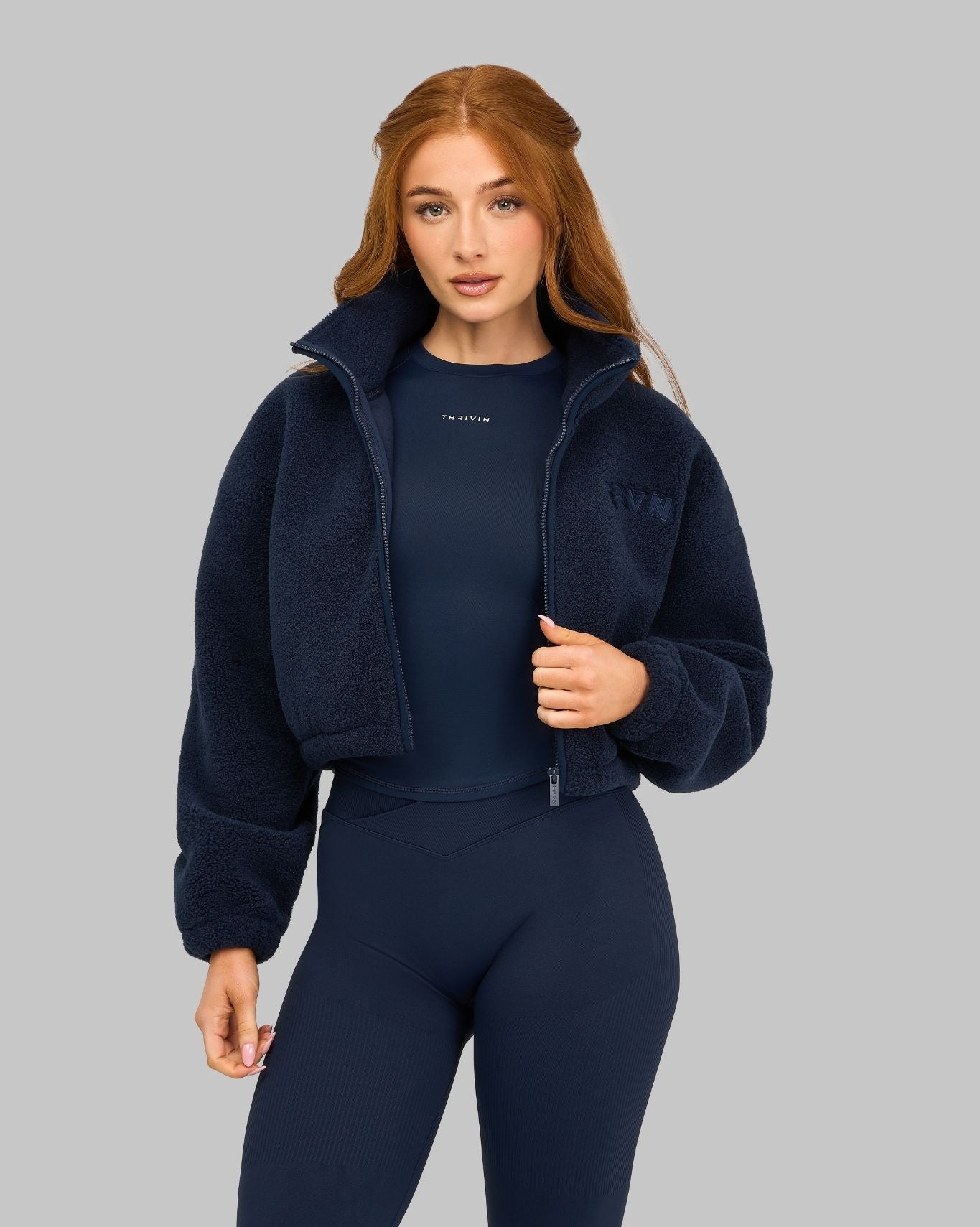 Essential Teddy Fleece Jacket | Midnight Navy