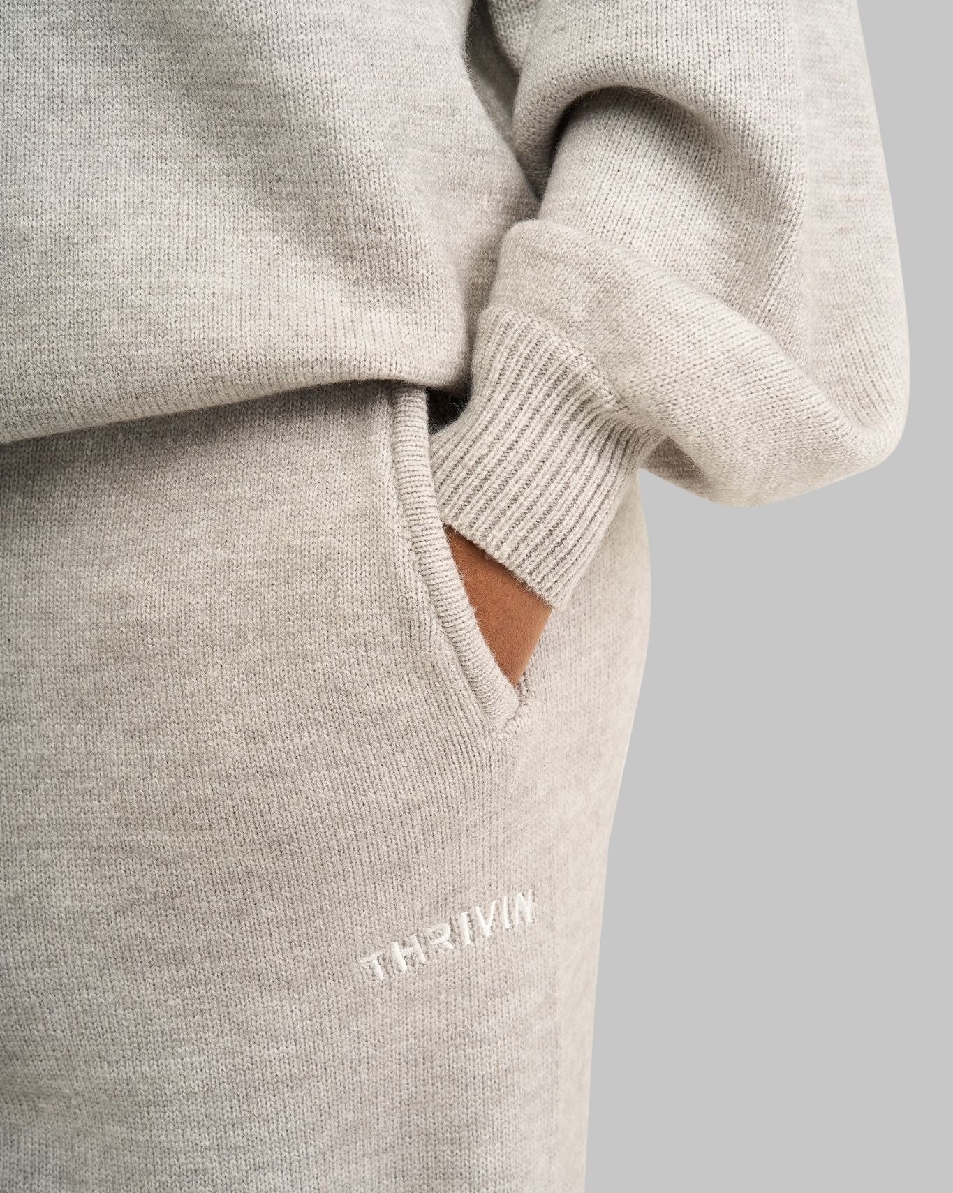 Essential Knitted Sweater | Stone