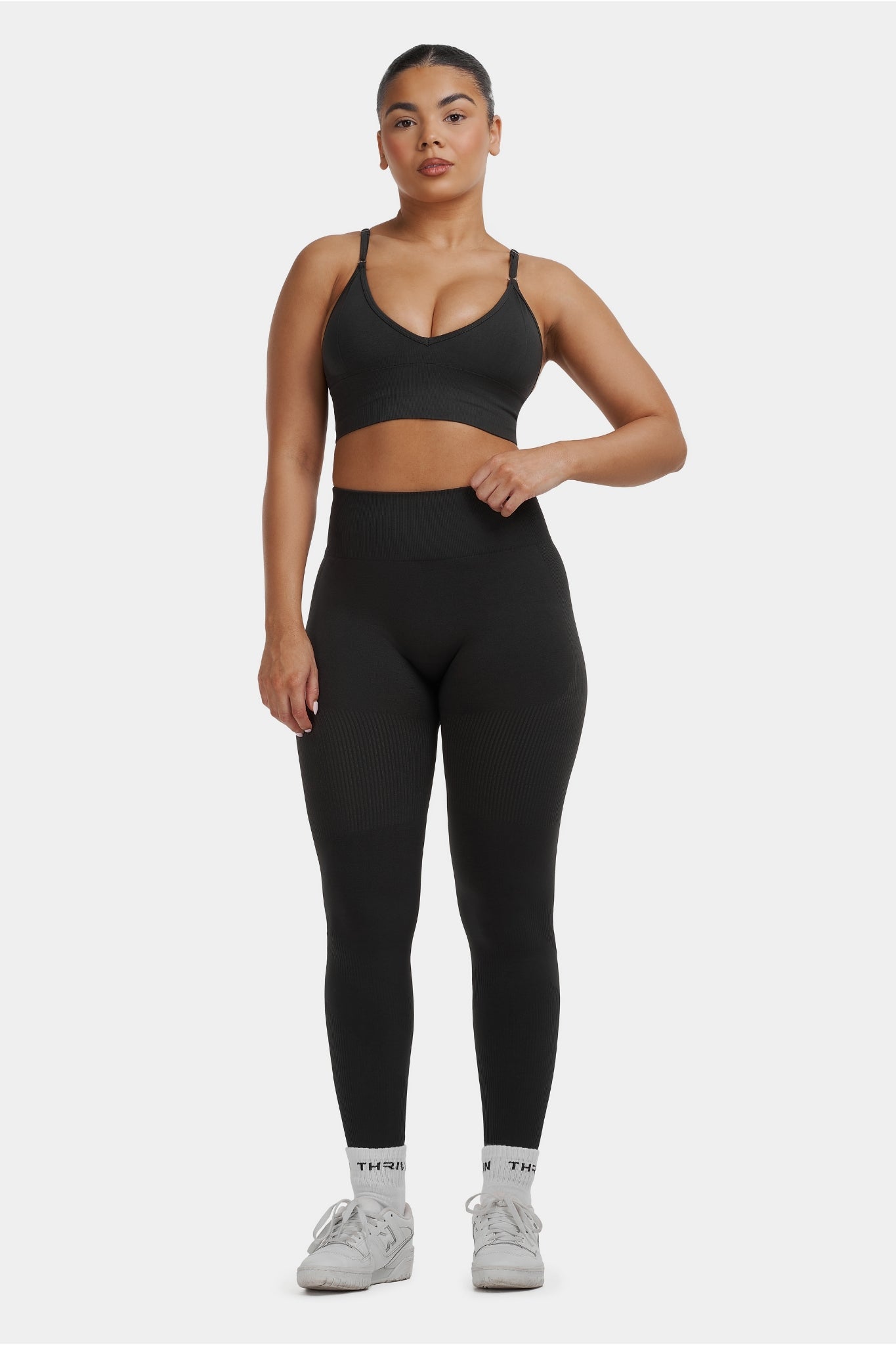 SculptV2 Ribbed Contour Leggings - Charcoal Grey