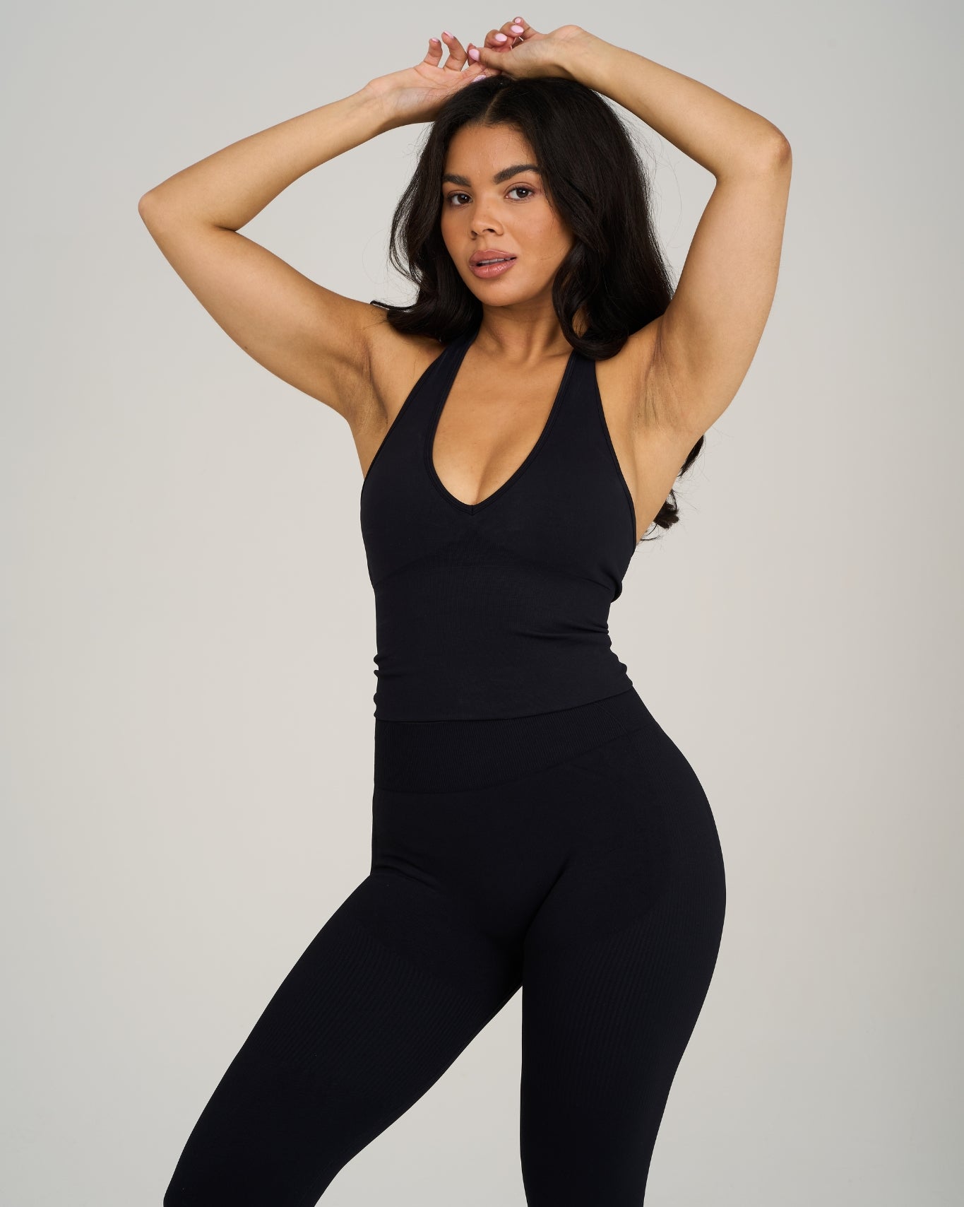 Elevate Sculpting Shapewear Top Halterneck | Night Black