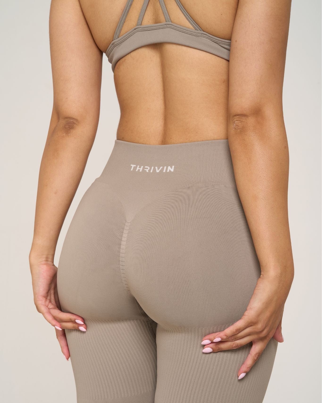 Elevate Ribbed Contour Leggings | Latte