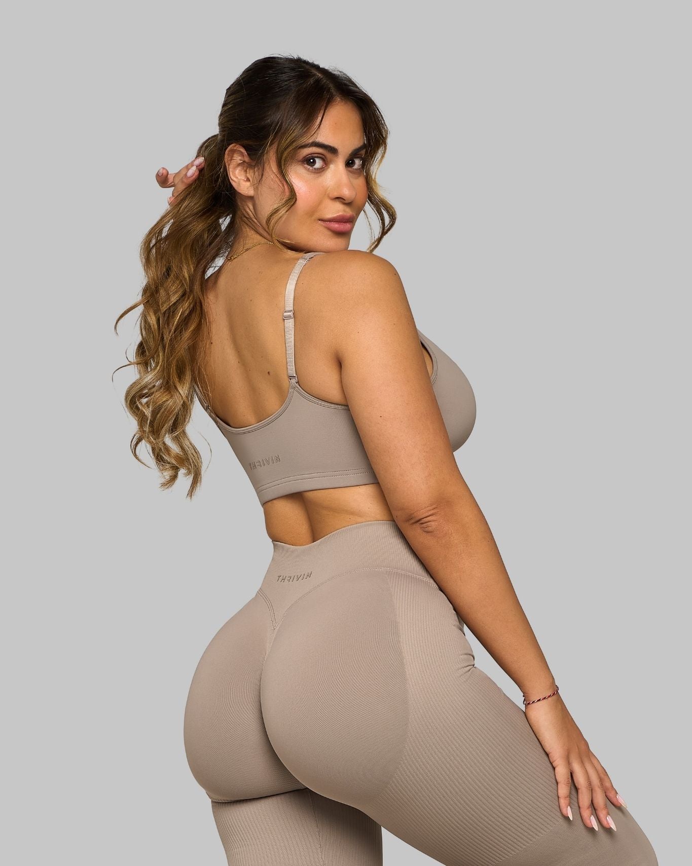 Elevate Medium Impact Bra | Latte