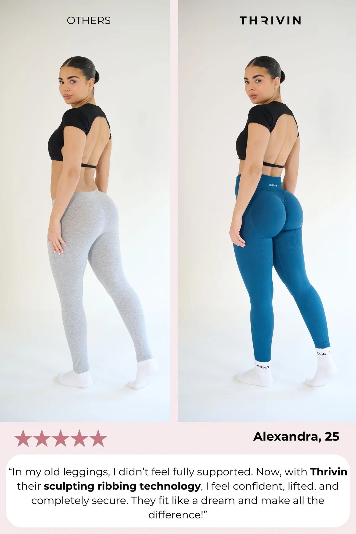 Sculptv2 Ribbed Contour Leggings - Pure Black