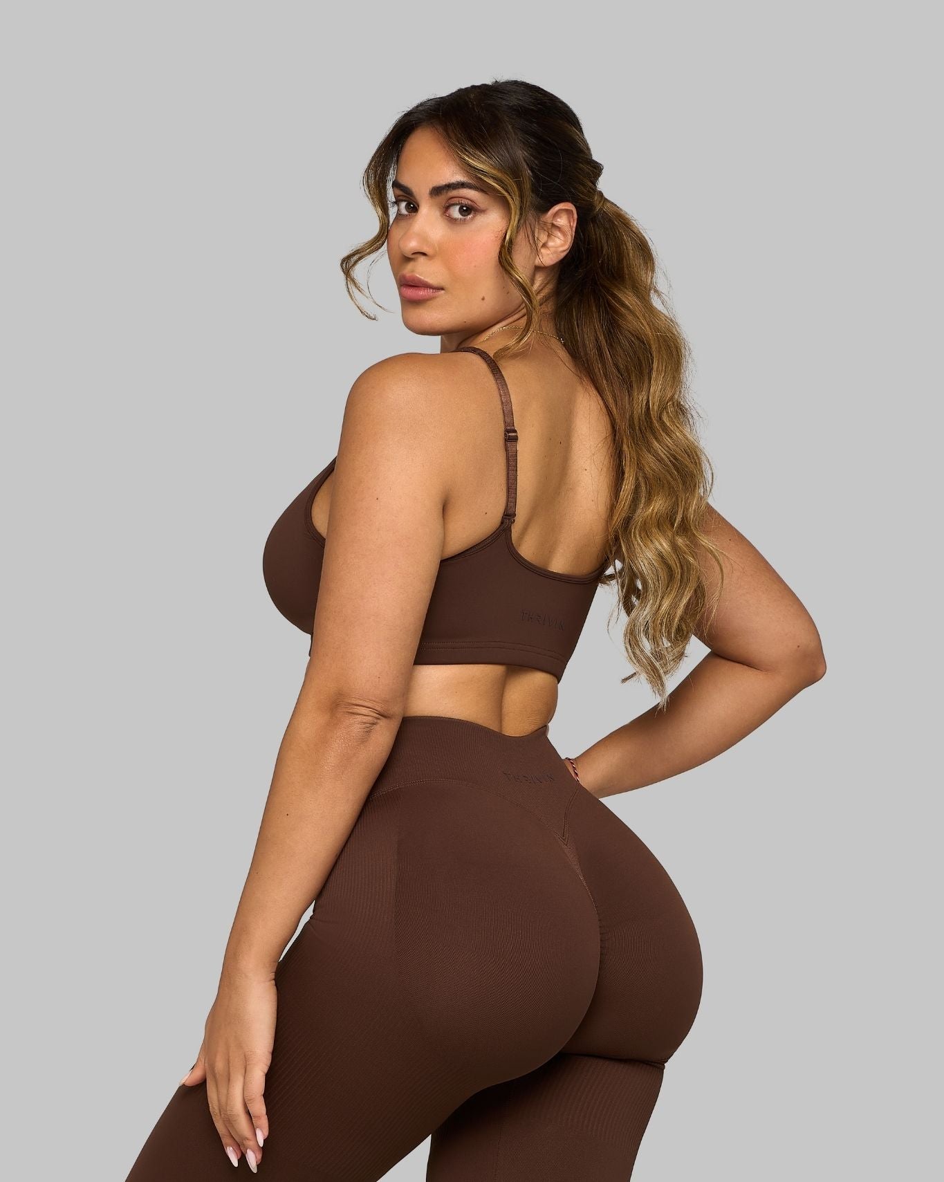 Elevate Medium Impact Bra | Bourbon Brown