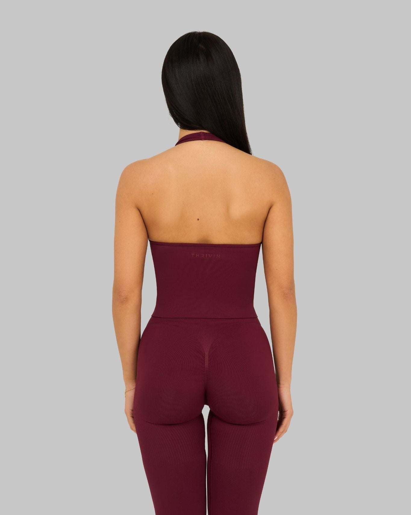 Elevate Sculpting Shapewear Top Halterneck | Cranberry