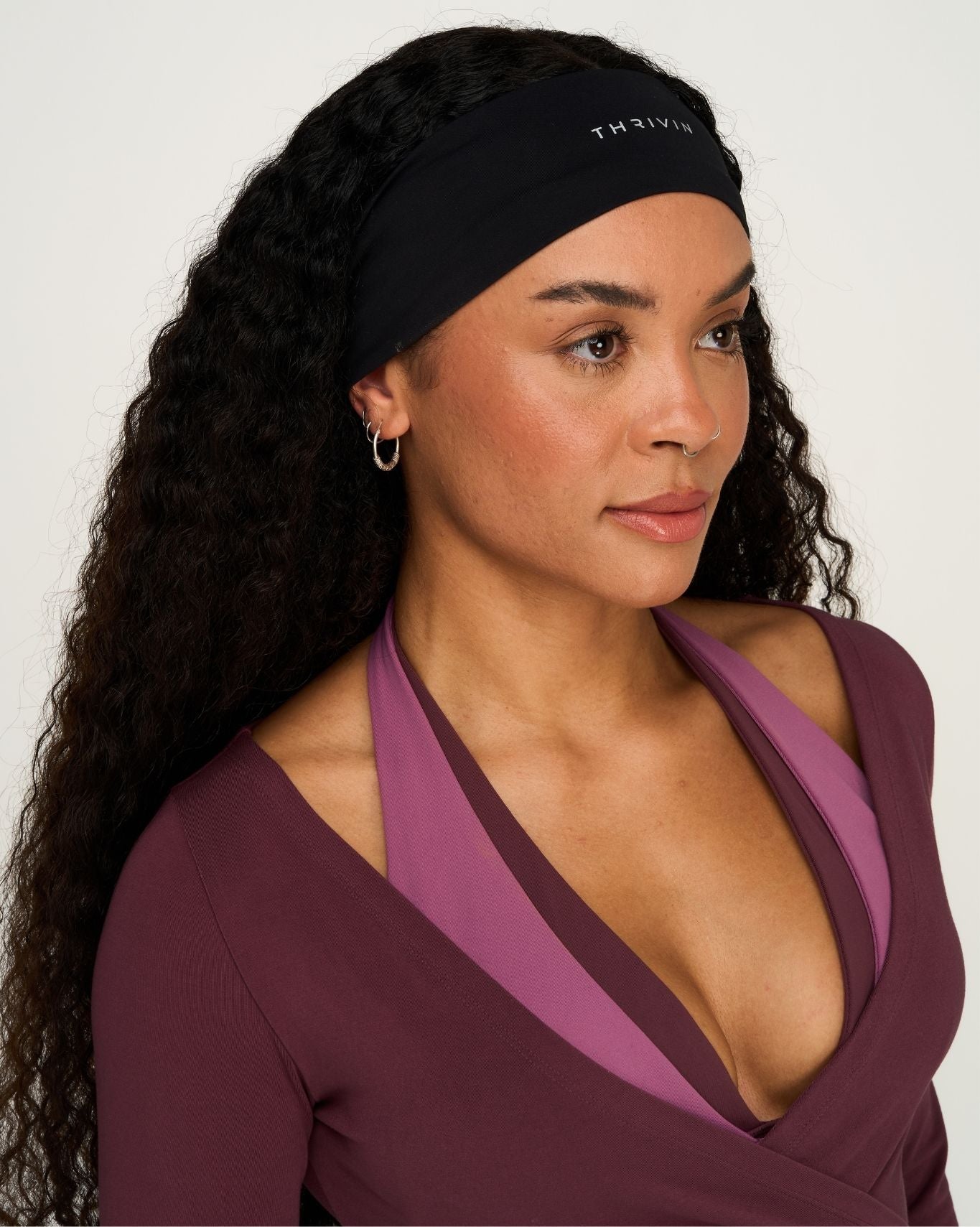 Elevate™ Sculpting Seamless V-Neck Halter Bra | Orchid Mauve