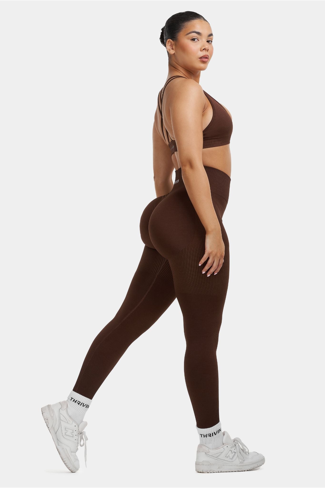 SculptV2 Ribbed Contour Leggings - Bourbon Brown