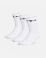THRIVIN Silk Socks - 3 Pairs Pack | White
