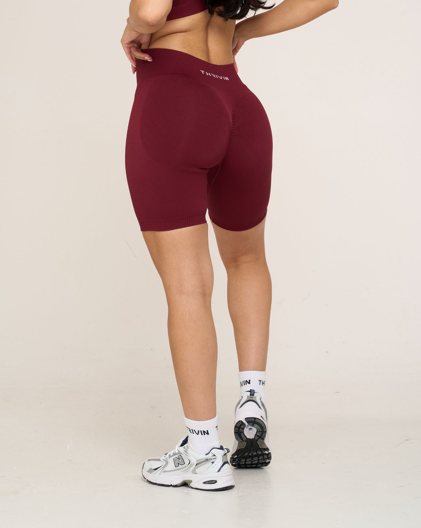 Elevate Ribbed Contour Shorts | Fine Wine