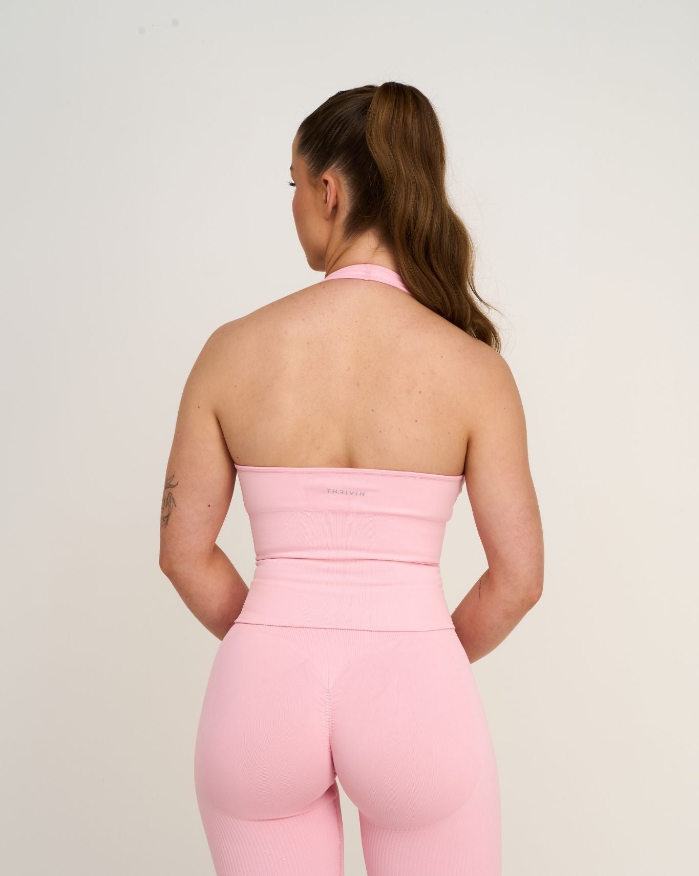 Elevate™ Sculpting Seamless Halterneck Top | Cotton Pink