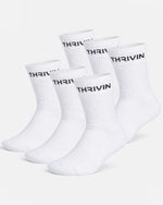 THRIVIN Silk Socks - 6 Pairs Pack | White