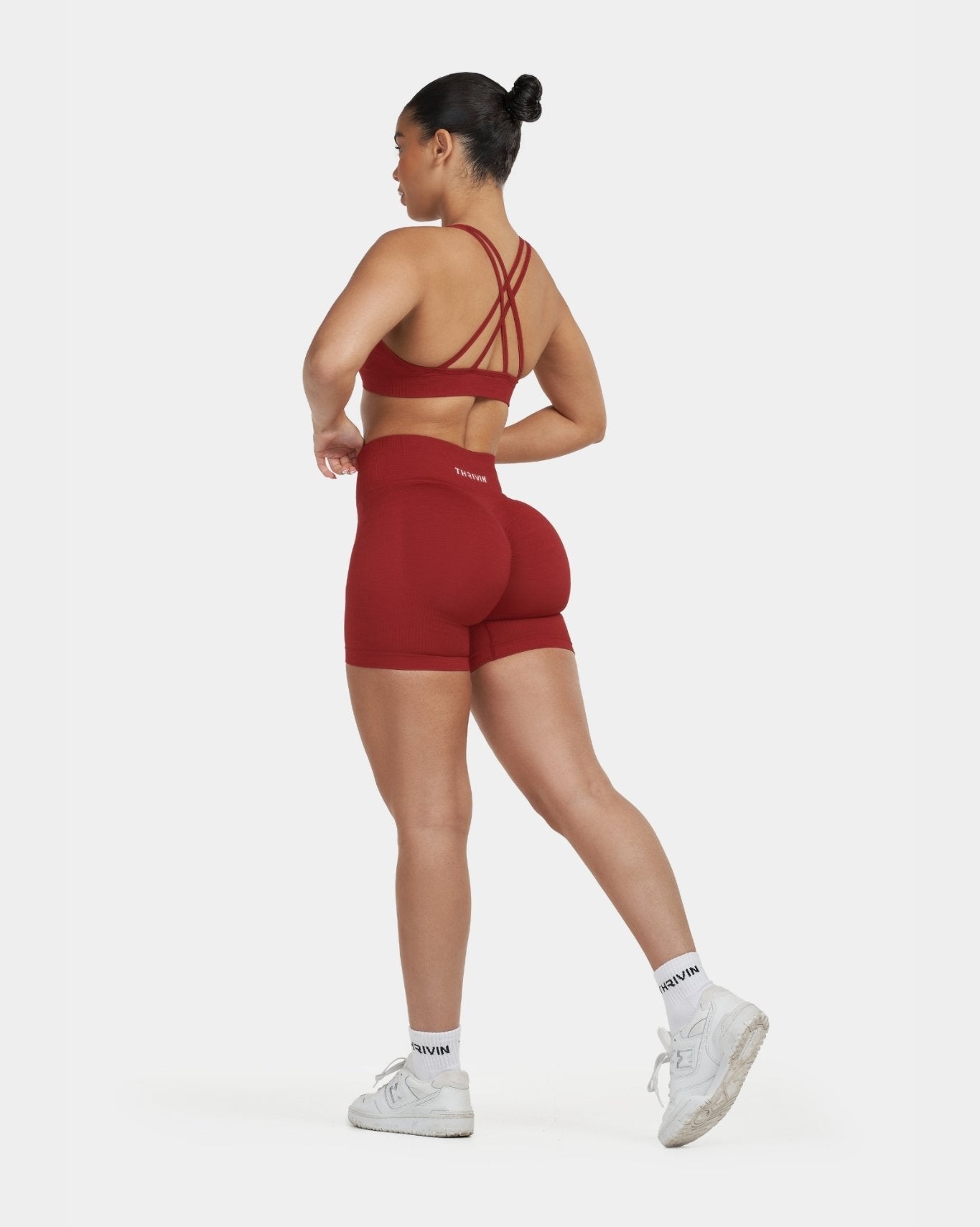 V-Neck Sculpt Seamless Bra | Cherry Spice