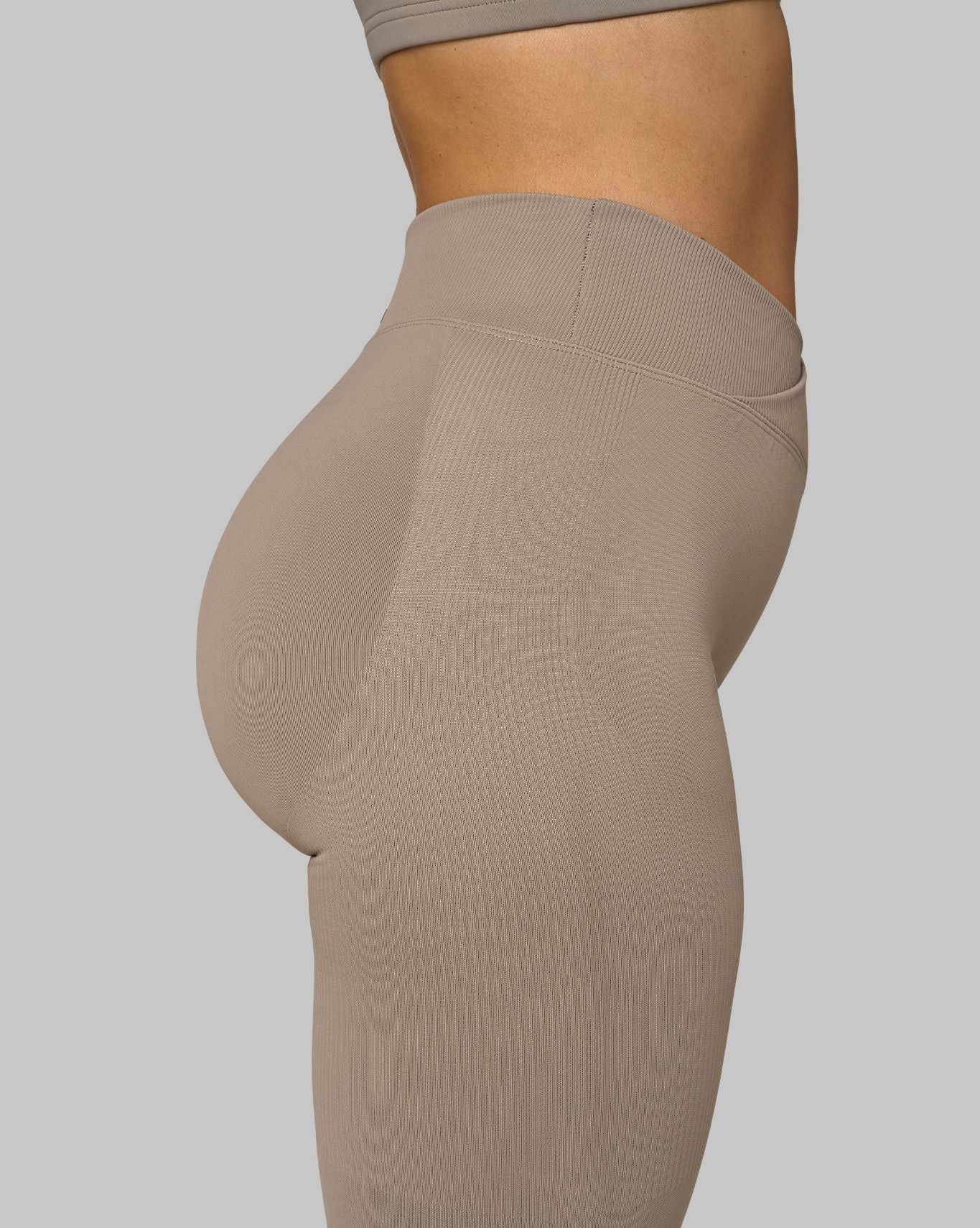 Elevate V-Waist Flared Legging | Latte