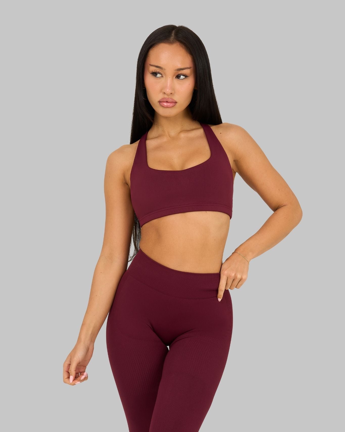 Elevate Medium Impact Bra | Cranberry