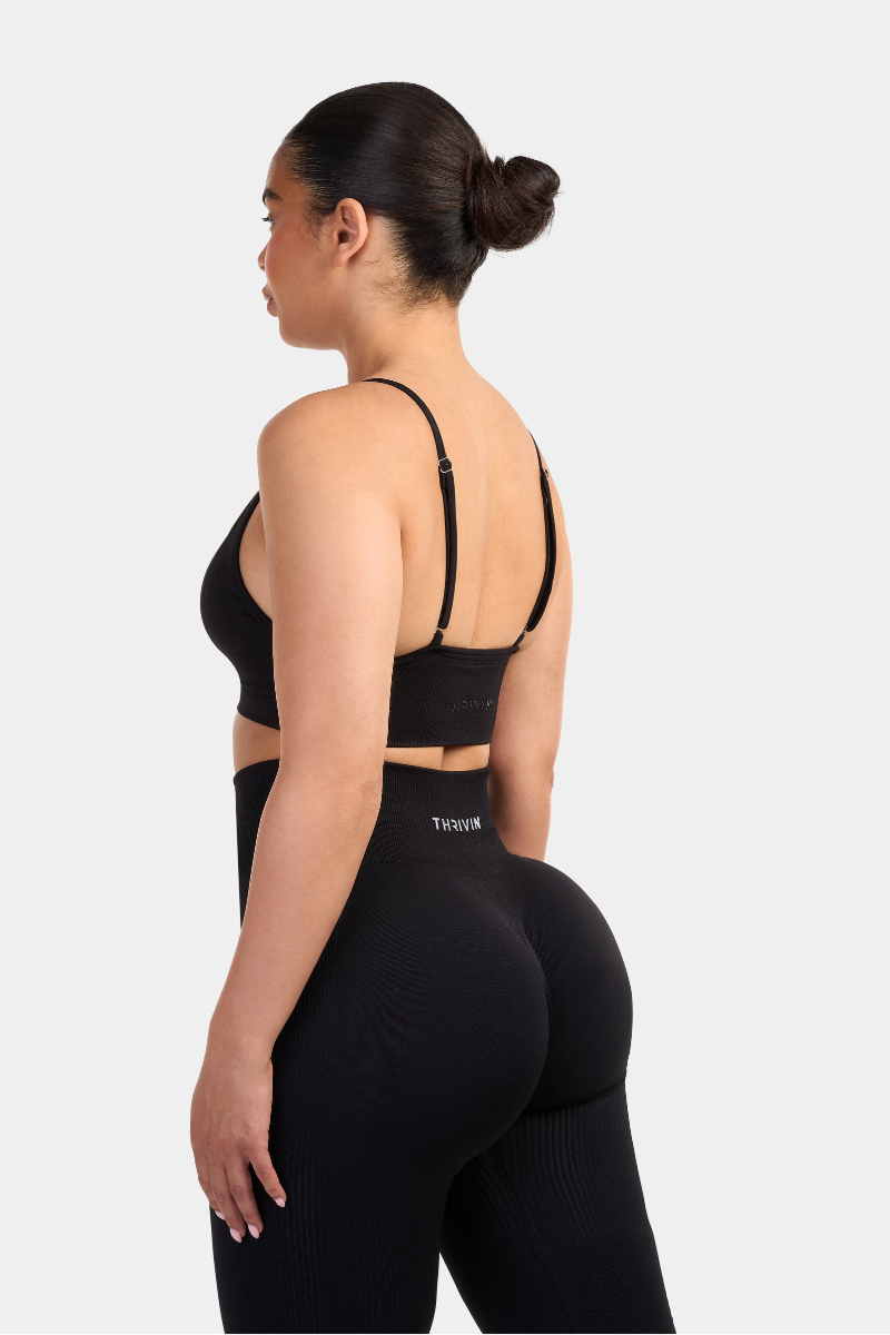Multi-Way Sculpt Seamless Top | Pure Black