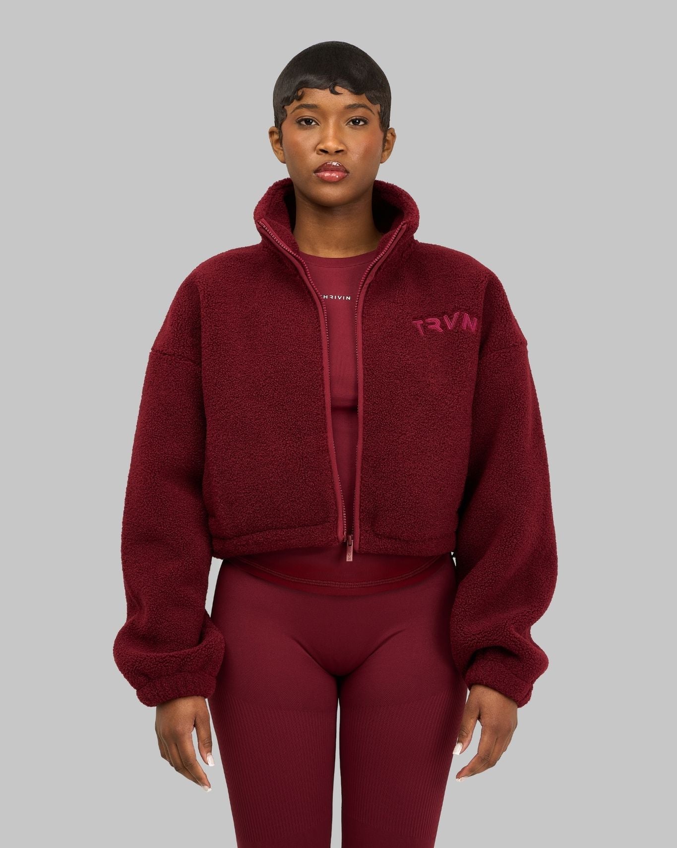 Essential Teddy Fleece Jacket | Fine Wine